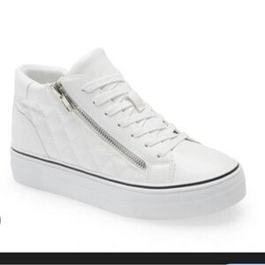 STEVE MADDEN QUILTED HIGH TOP SNEAKERS